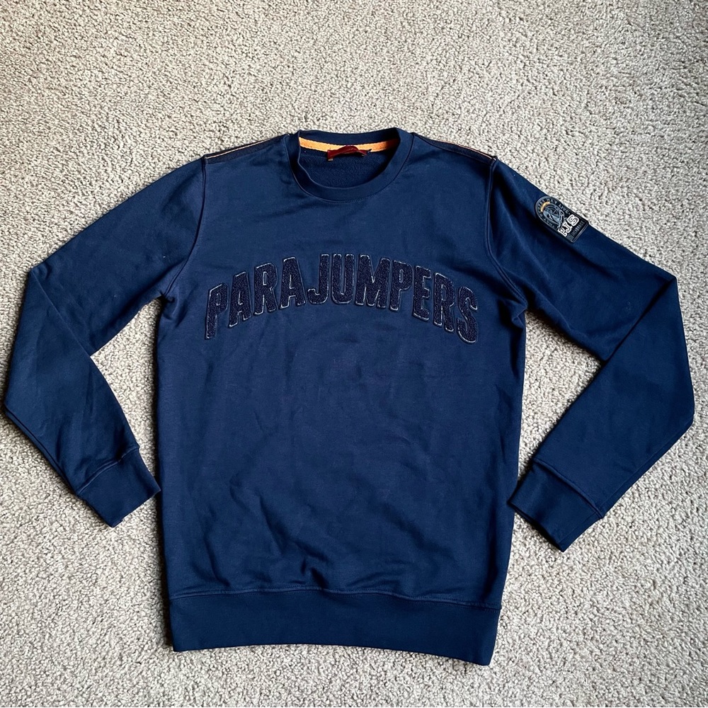Parajumpers Logo Patch Cotton Sweatshirt Sz S